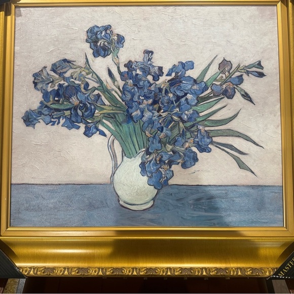 Vincent Van Gogh Irises Framed Iris Bouquet Flowers Floral Wall Art - Picture 5 of 5